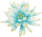 Sew on Begonia Floral Patches, Embroidered Flower Appliques (Blue Begonia)